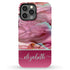 Alcohol Ink Patterns Custom Name iPhone Case